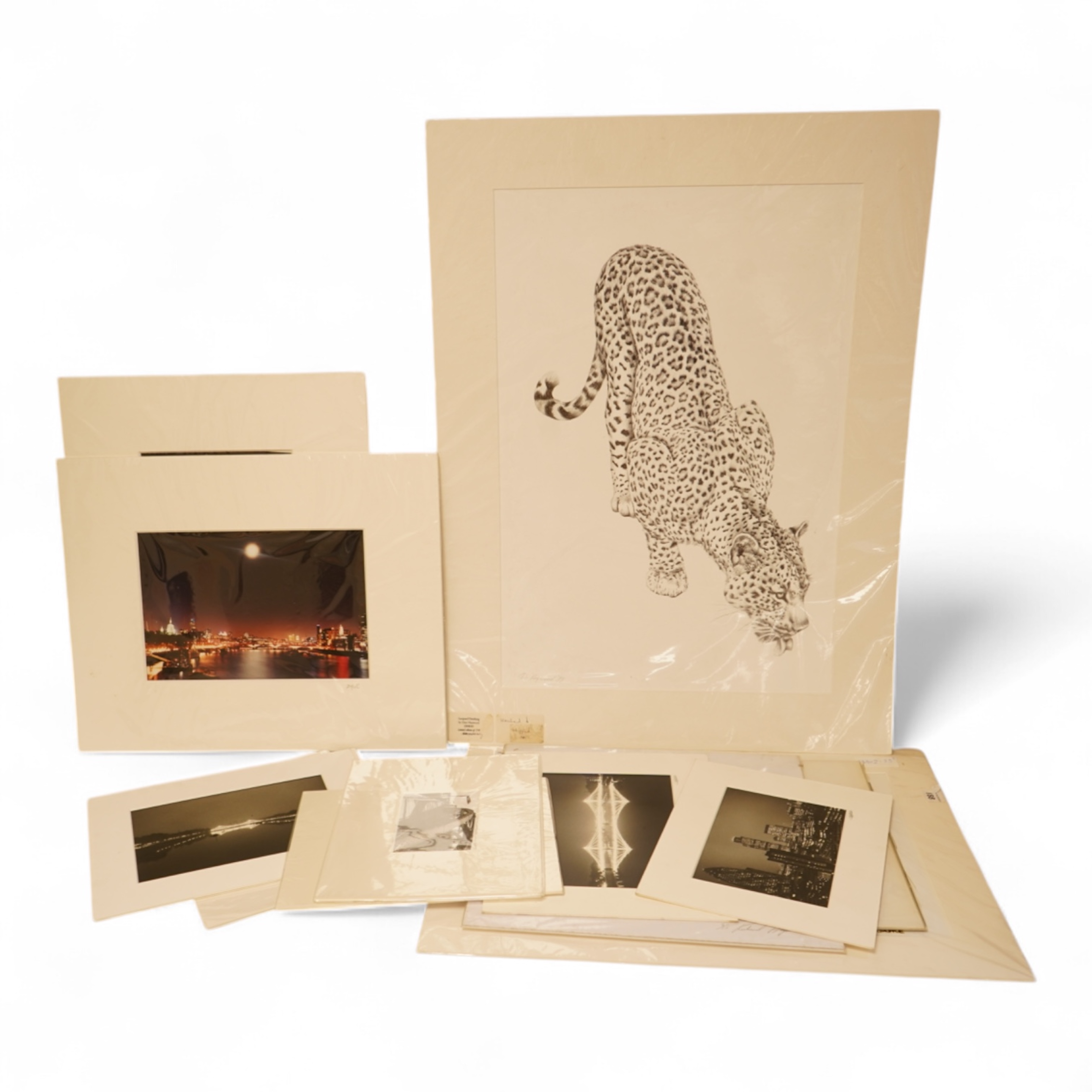 A collection of contemporary photographic prints to include David Gall, a set of three, Richard Heeps, Sweden, 2004, signed limited edition 3/15 verso and David Goodyear, Elephant and Castle, London, together with Don He